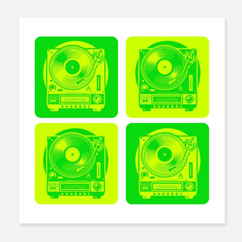 Turntable Style Poster 8" x 8" (20x20 cm)