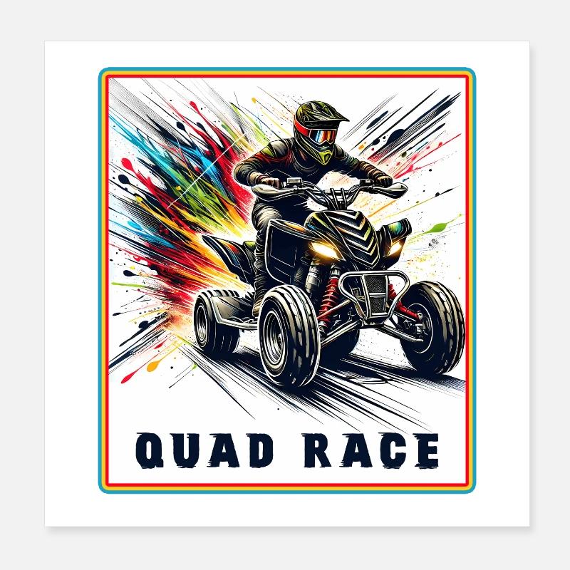 Course de quad – Explosion de vitesse Poster 20 x 20 cm