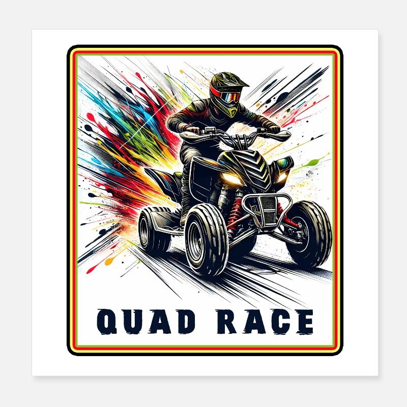 Course de quad – Explosion de vitesse Poster 20 x 20 cm