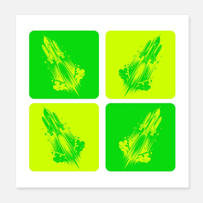 Space Space Design Poster 8" x 8" (20x20 cm)