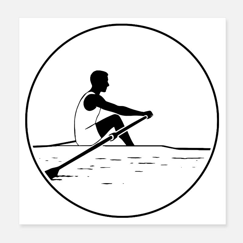 Un rameur Poster 20 x 20 cm