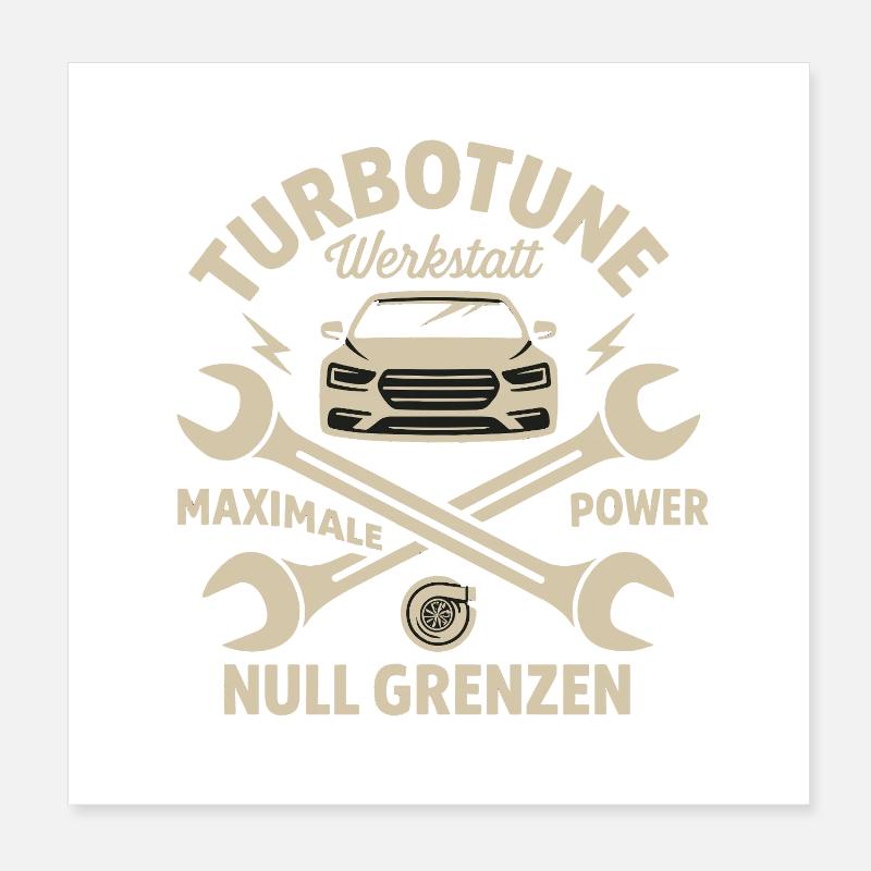 TurboWerkstatt : Puissant, sans limites Poster 20 x 20 cm
