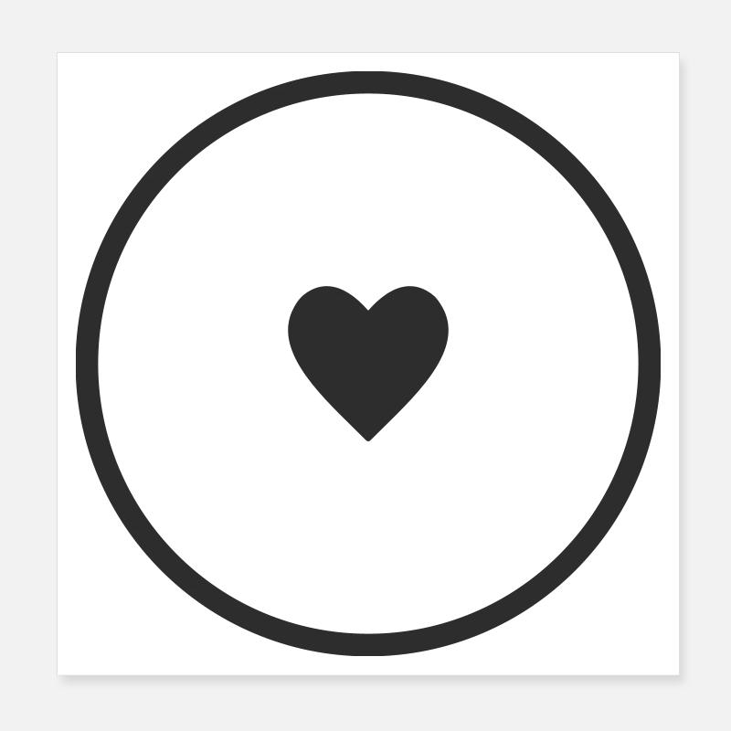 Herz Poster 20x20 cm