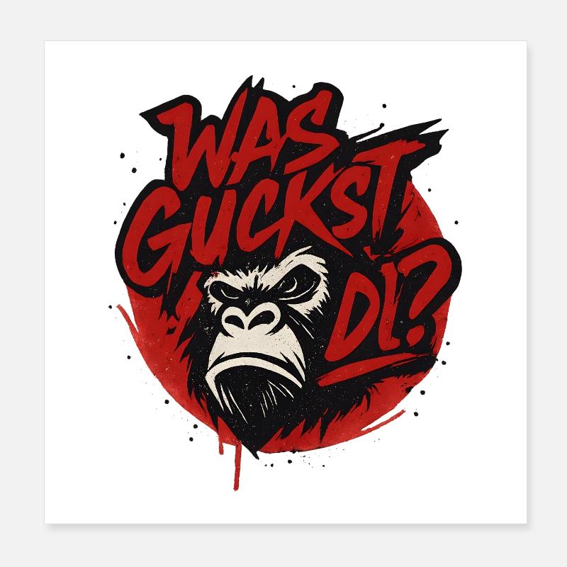 Was guckst du? Poster 20x20 cm