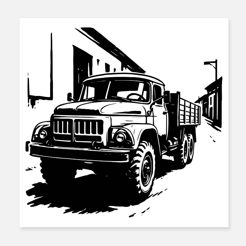 ZIL – Kraft auf Rädern Poster 20x20 cm