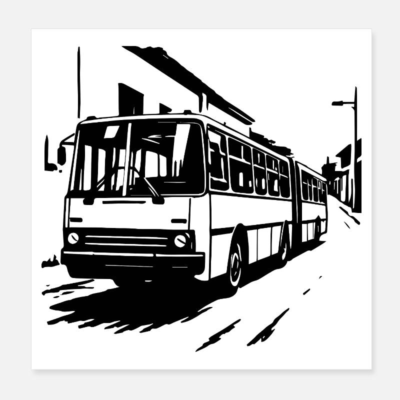 Eastern Bloc Bus Legend Poster 8" x 8" (20x20 cm)