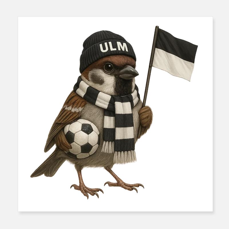 Ulmer Spatzen Poster 8" x 8" (20x20 cm)