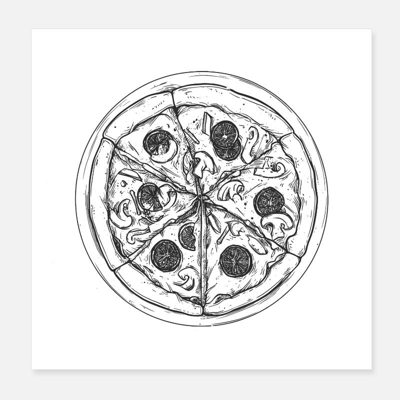 Pizza Poster 20x20 cm