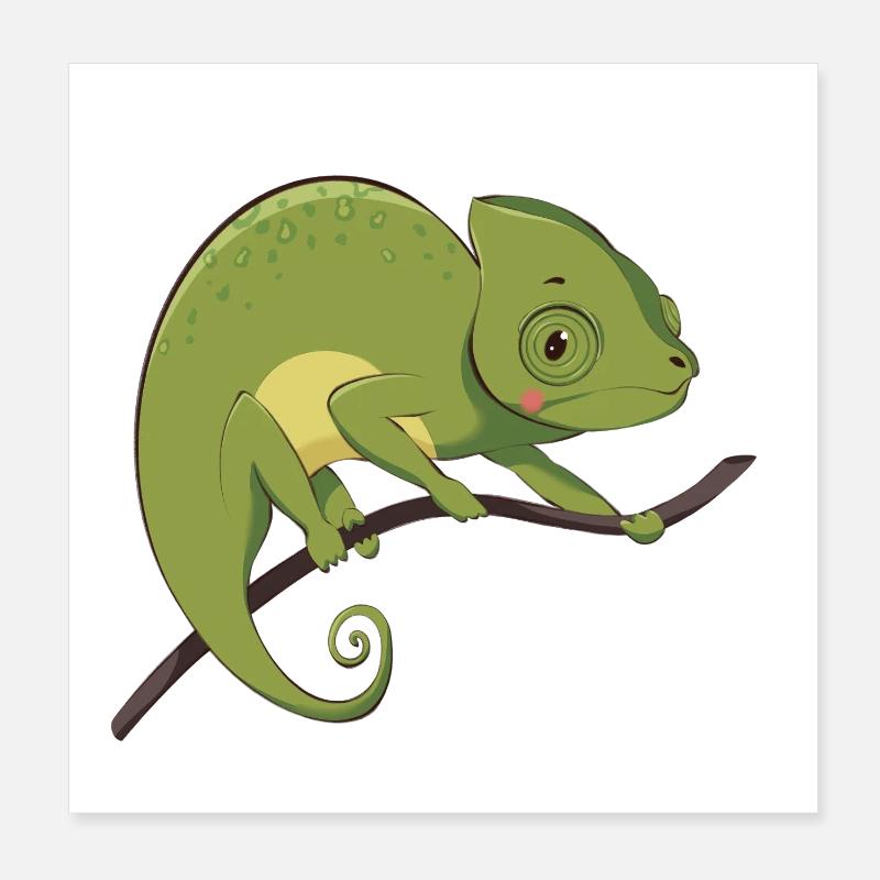 Chameleon Poster 8" x 8" (20x20 cm)