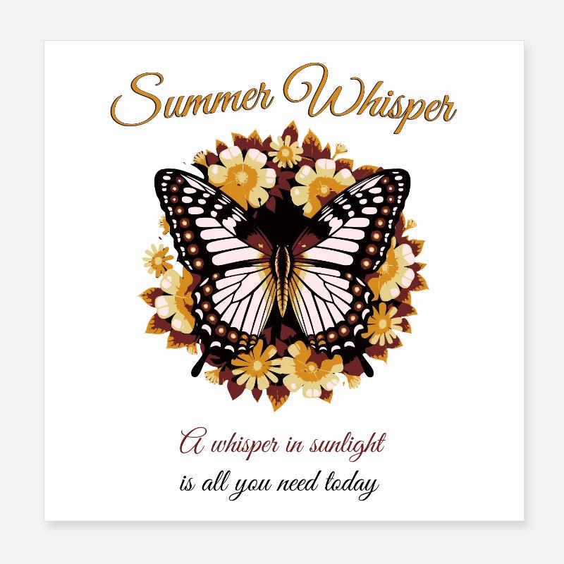 Conception de papillon de rêve d’été Poster 20 x 20 cm