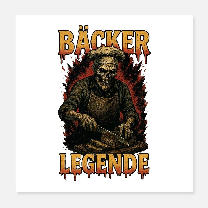 Baker Legend Poster 8" x 8" (20x20 cm)