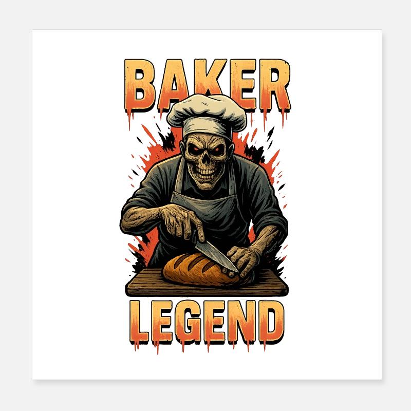 Baker Legend Poster 8" x 8" (20x20 cm)