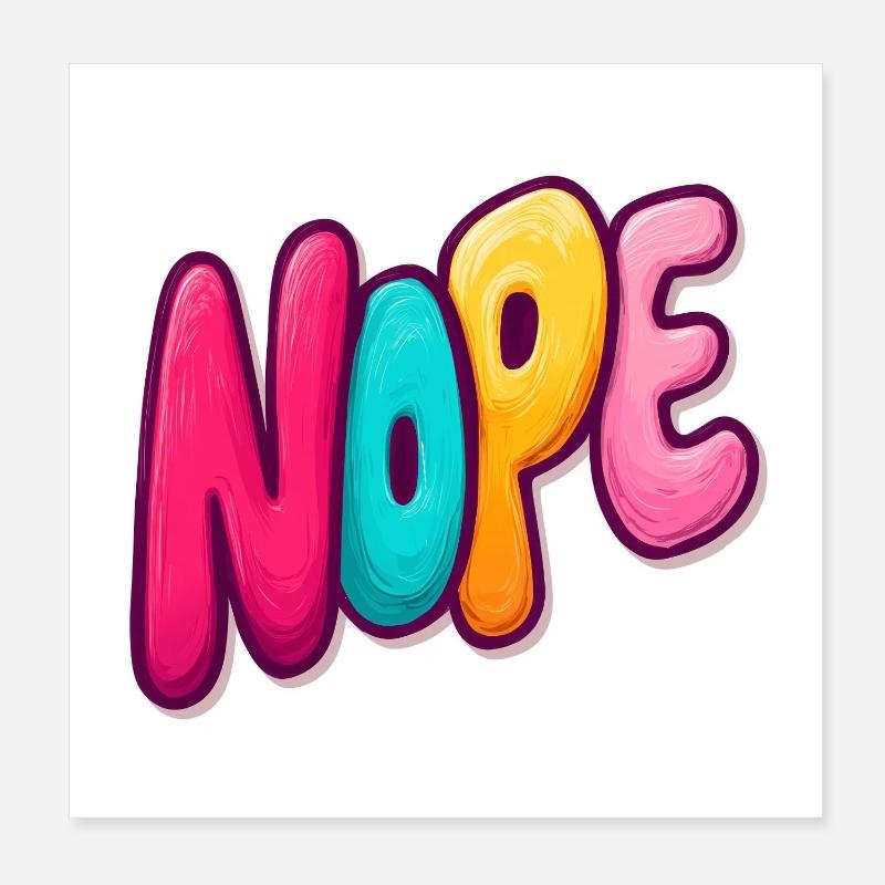 Nope Poster 20x20 cm