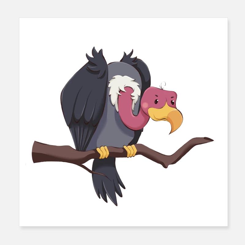 Vulture Poster 8" x 8" (20x20 cm)