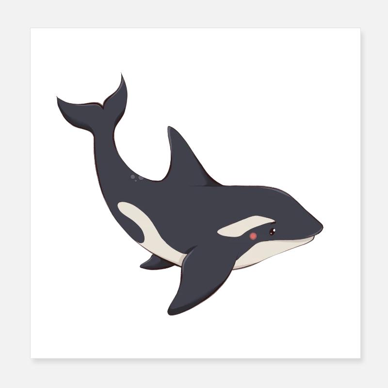 Killer whale Poster 8" x 8" (20x20 cm)