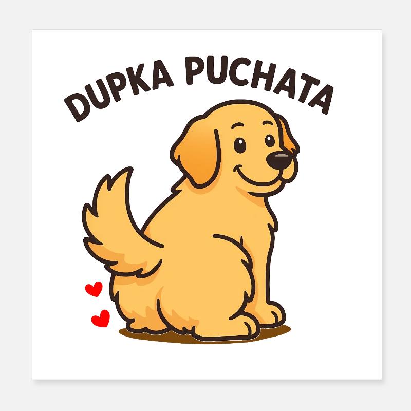 FLUFFY - süßes Hündchen Poster 20x20 cm