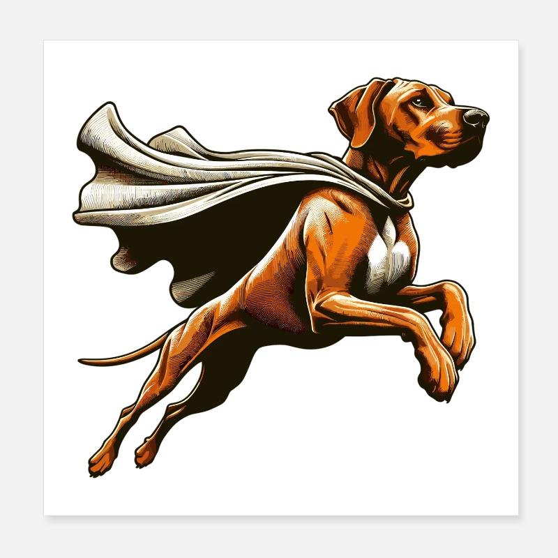 Super chien Rhodesian Ridgeback RR Ridgie cadeau Poster 20 x 20 cm