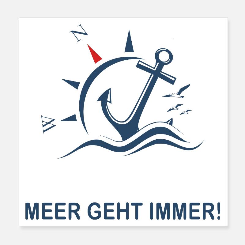 Meer geht immer Poster 20x20 cm
