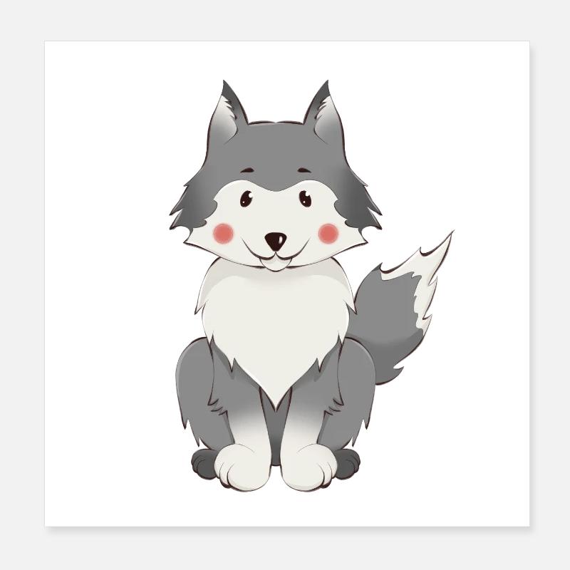Loup Poster 20 x 20 cm