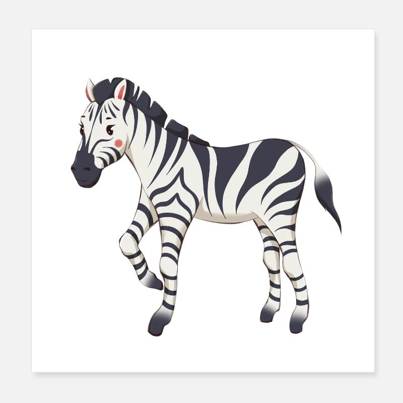 Zèbre Poster 20 x 20 cm