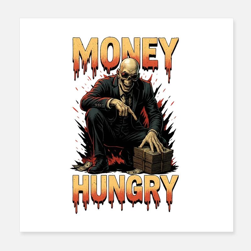 Avide d’argent – Avidité pour l’argent Poster 20 x 20 cm