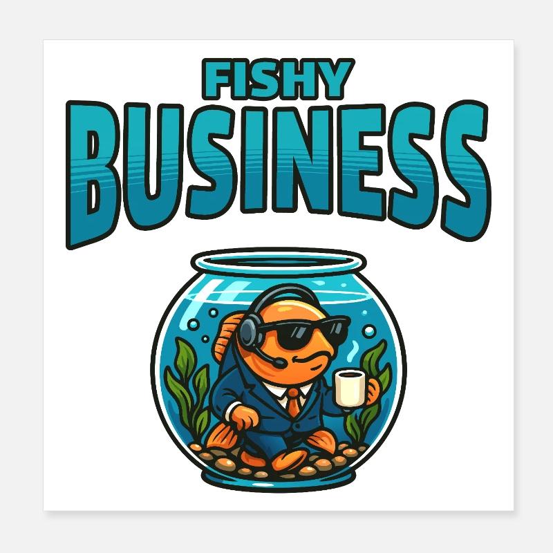 Le commerce de la pêche à l’aquarium Poster 20 x 20 cm