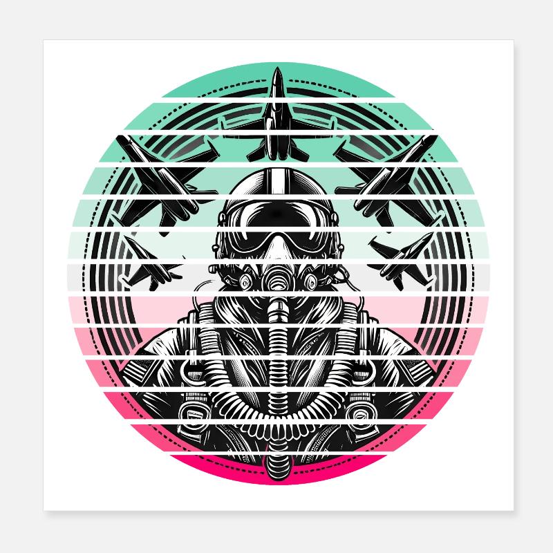Jet Pilot – Air Force Poster 20x20 cm