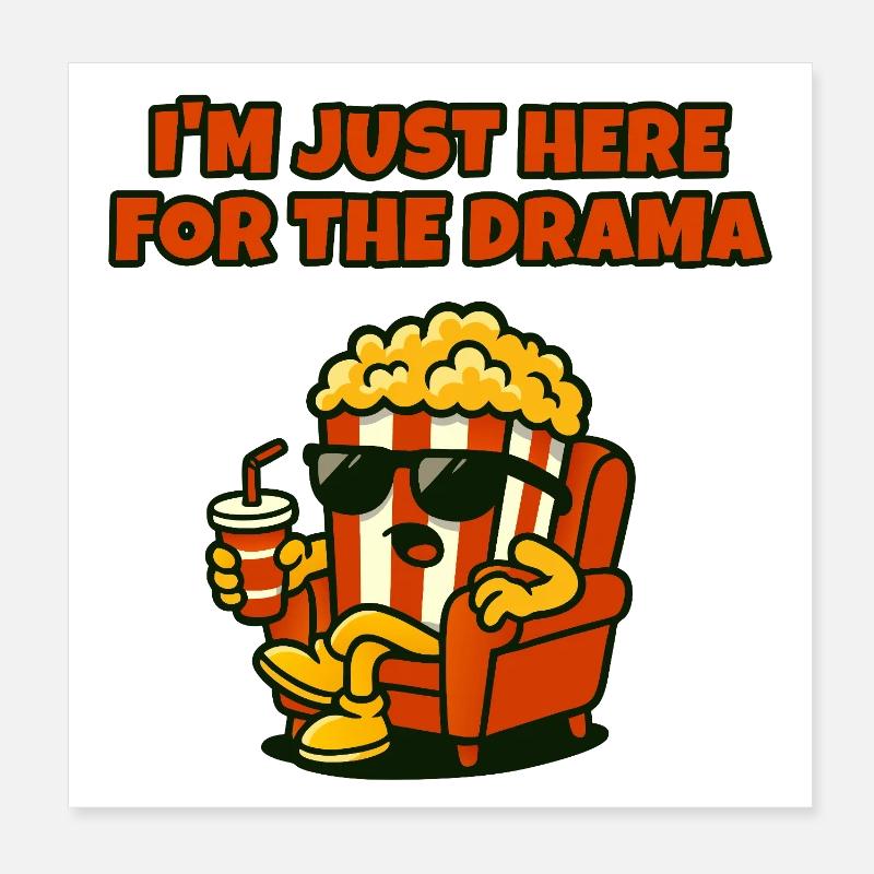 Popcorn Diva Drama Poster 20 x 20 cm