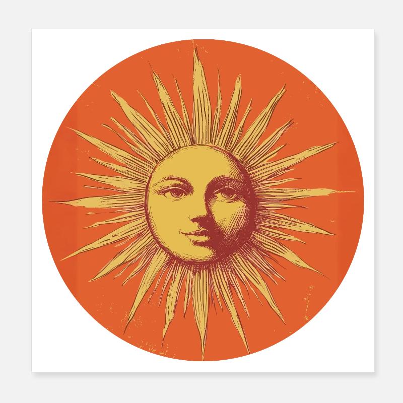 Sole Poster 20x20 cm