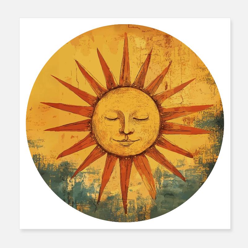 Sun Poster 8" x 8" (20x20 cm)