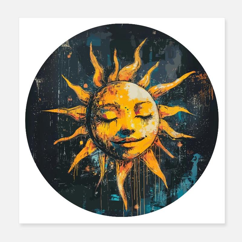Sun Poster 8" x 8" (20x20 cm)