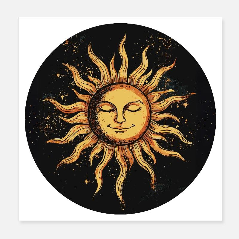 Sun Poster 8" x 8" (20x20 cm)