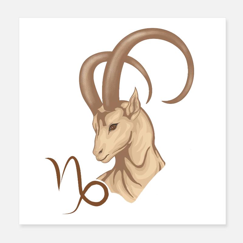 Sternzeichen Steinbock Poster 20x20 cm