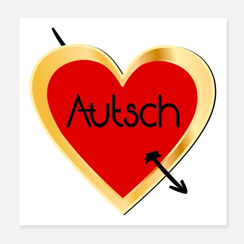 LIEBESKUMMER LIEBESPFEIL HERZ Poster 20x20 cm