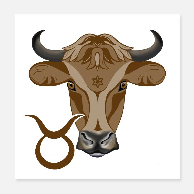 Zodiac sign Taurus Poster 8" x 8" (20x20 cm)