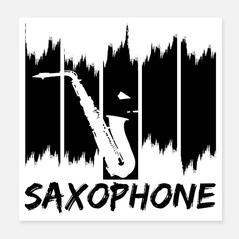 Saxophon Poster 20x20 cm