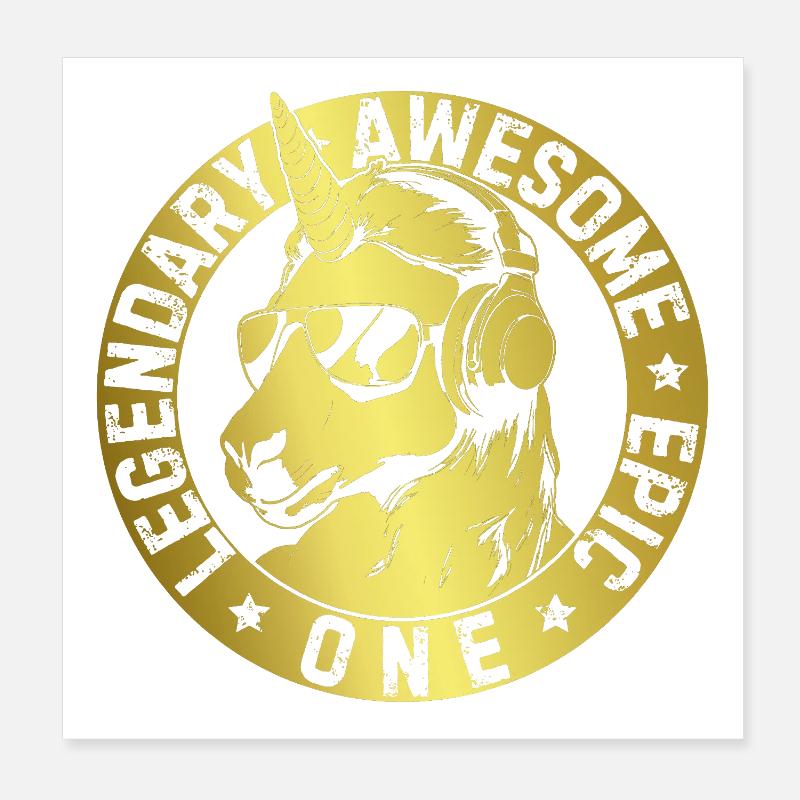 LEGENDARY AWESOME EPIC ONE Poster 8" x 8" (20x20 cm)