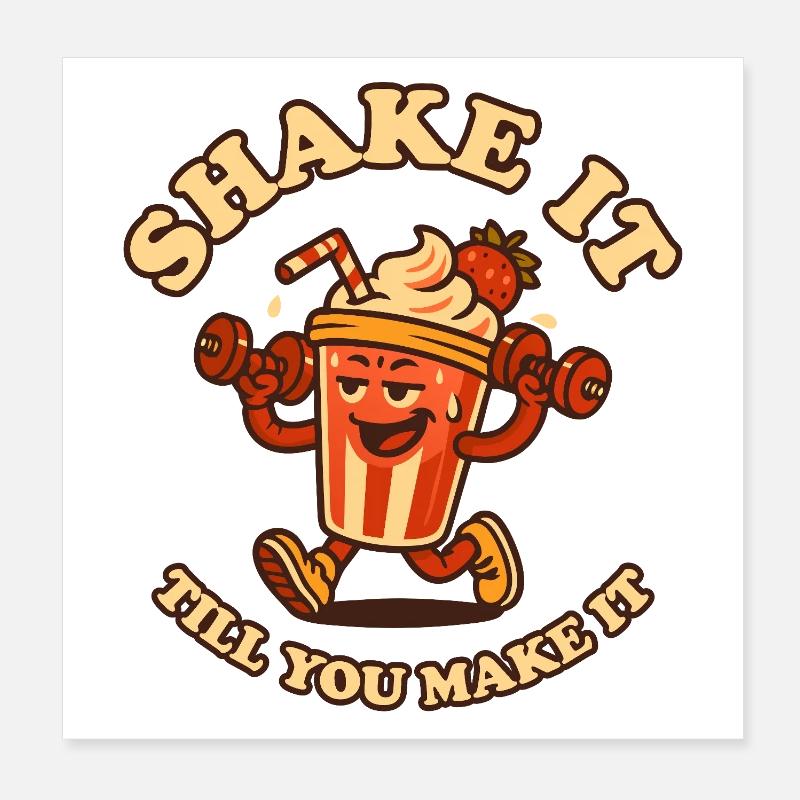 Schüttel es, bis du es schaffst Poster 20x20 cm