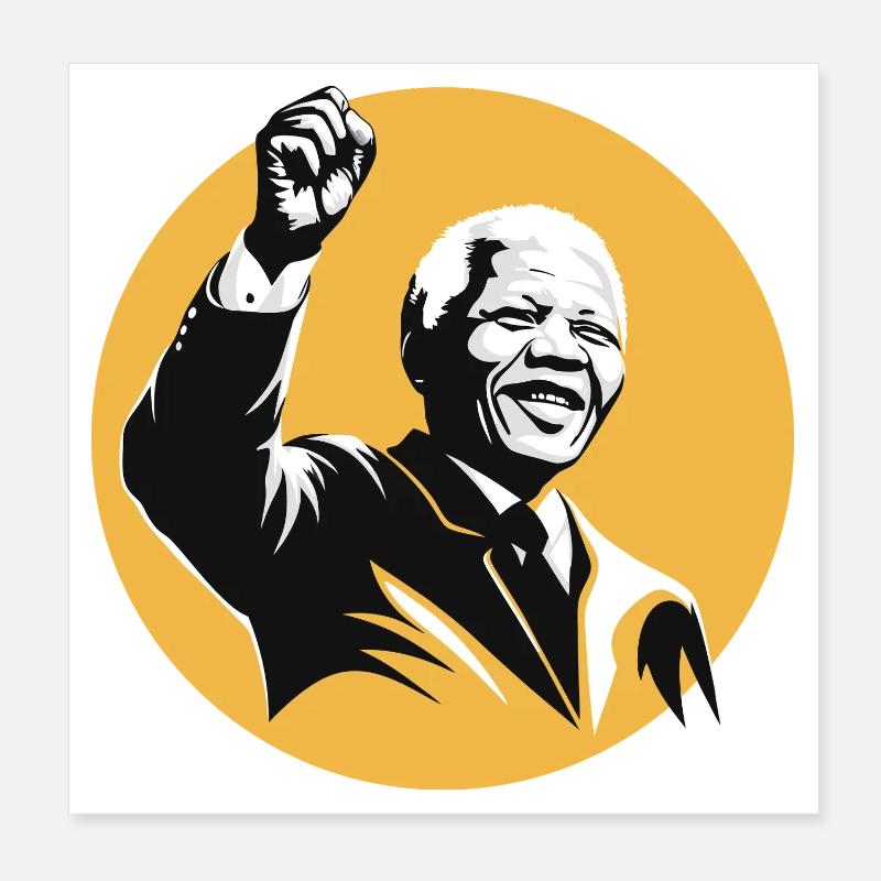 Nelson Mandela | Inspiration Poster 20 x 20 cm