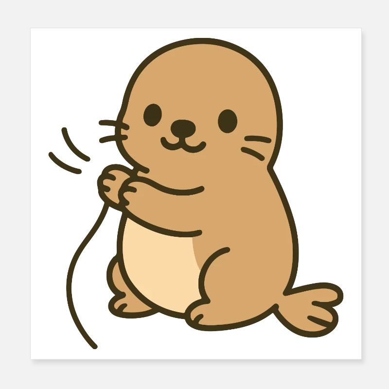 Eingekuschelt & Meer Poster 20x20 cm