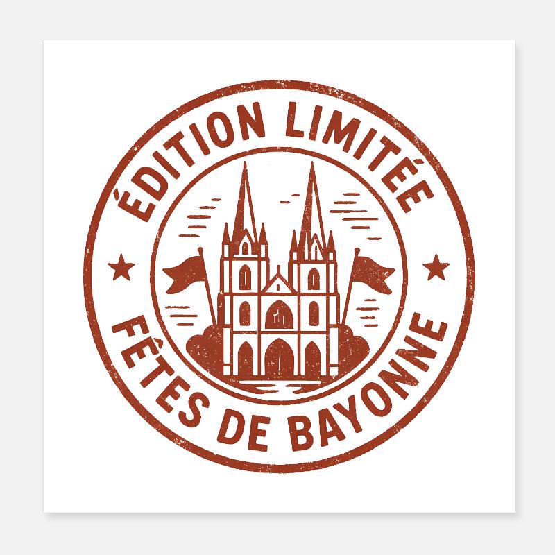 Fêtes de Bayonne édition limitée Poster 20 x 20 cm