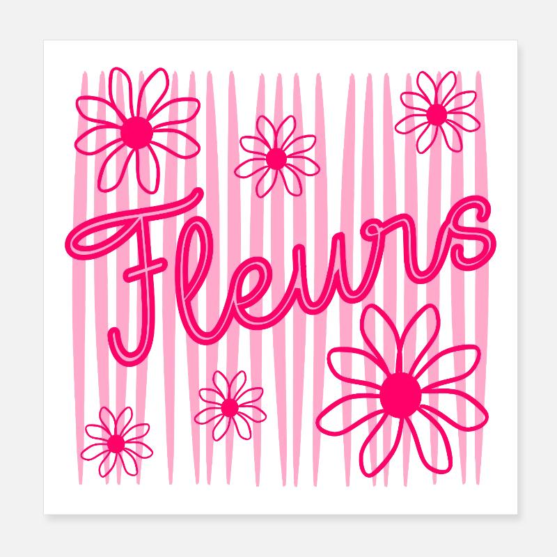 Fleurs Poster 20 x 20 cm