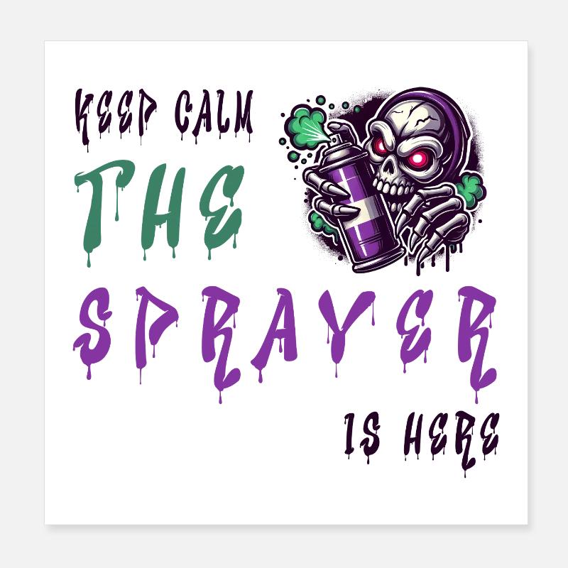 Keep Calm – Lo spruzzatore Poster 20x20 cm