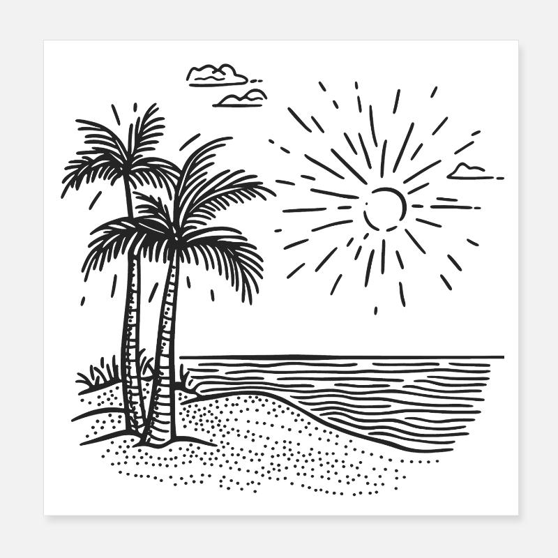 Vacation Mode Poster 20x20 cm