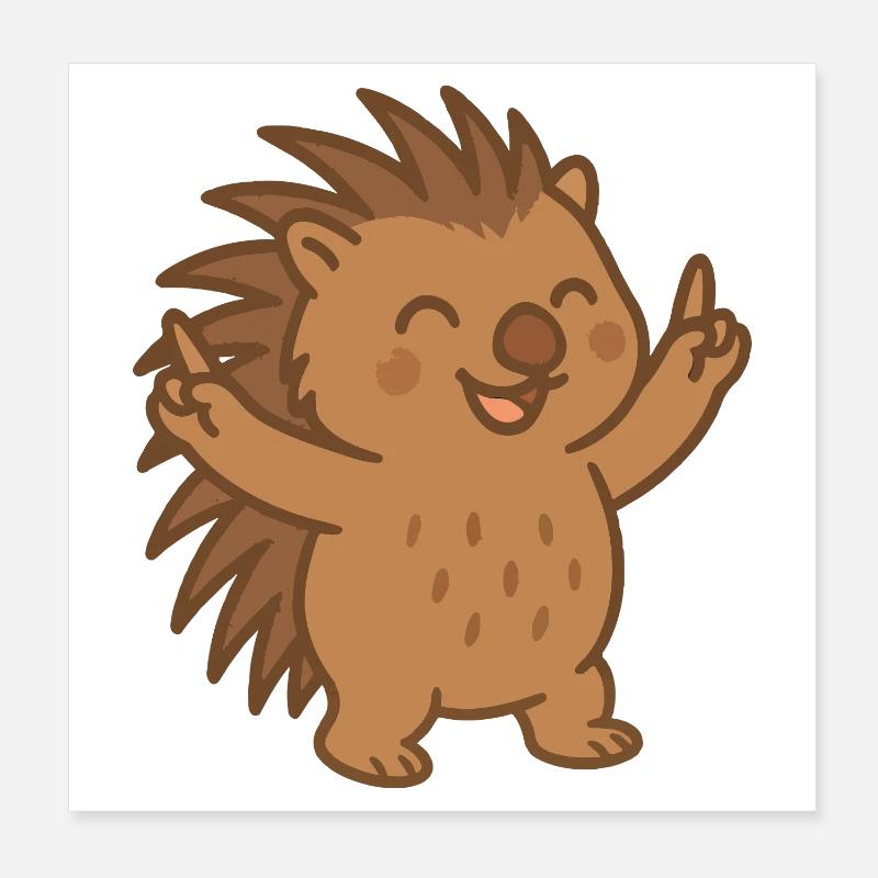 Dancing Spiked Fur Poster 8" x 8" (20x20 cm)