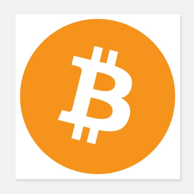 Bitcoin Logo Poster 20 x 20 cm