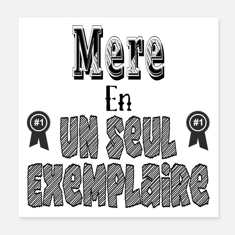 Mère En Un Seul Exemplaire Poster 20 x 20 cm