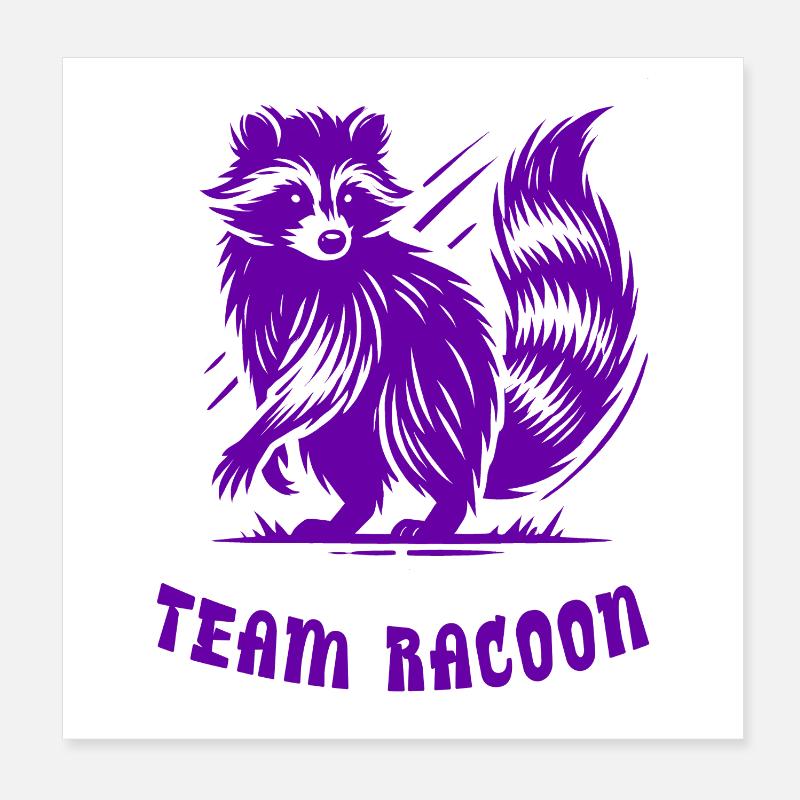 Team Waschbär Poster 20x20 cm