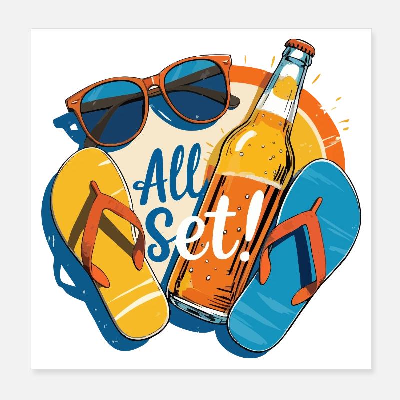 summer Poster 8" x 8" (20x20 cm)