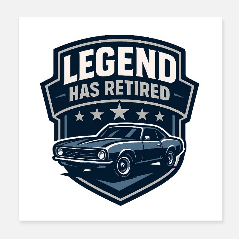 Legend Has Retired Poster 20 x 20 cm